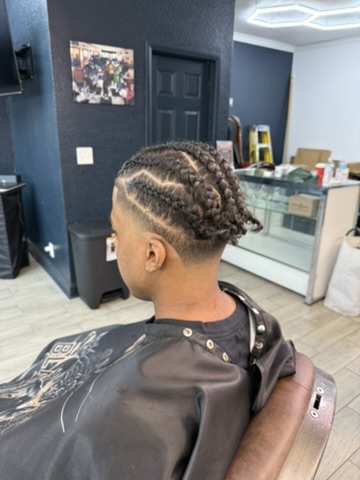 Detailed braid work fresh from the chair
