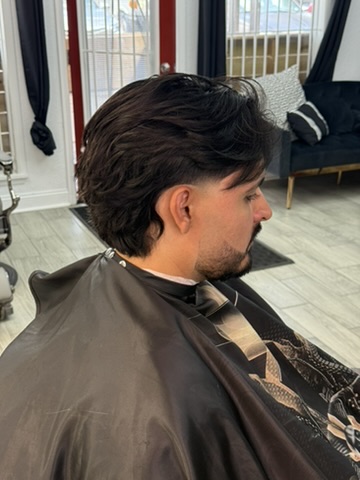 Mullet style finished clean